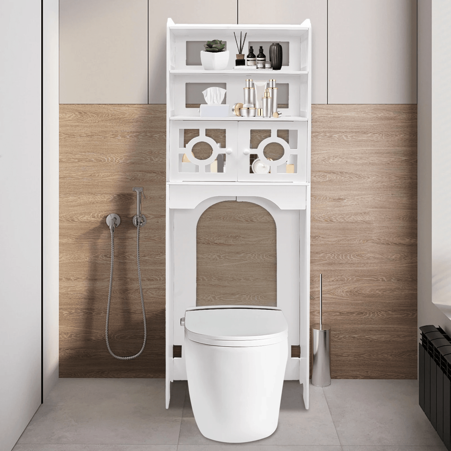 Armoire De Toilette - HouseholdToiletCabinet™ - Double Porte Bas - Bathmosphere