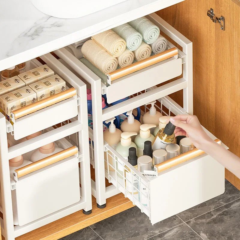 Organisateur Salle de Bain - MultifunctionStorageBasket™ - Blanc - Bathmosphere