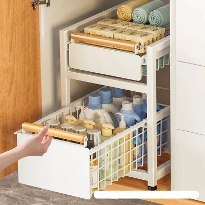 Organisateur Salle de Bain - MultifunctionStorageBasket™ - Blanc - Bathmosphere