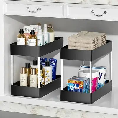 Rangement salle de bain - BathMultipurposeRack™ - Noir - Bathmosphere