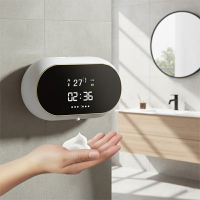 demo-utilisation-distributeur-de-savon-automatique-ellipse-blanc-de-face