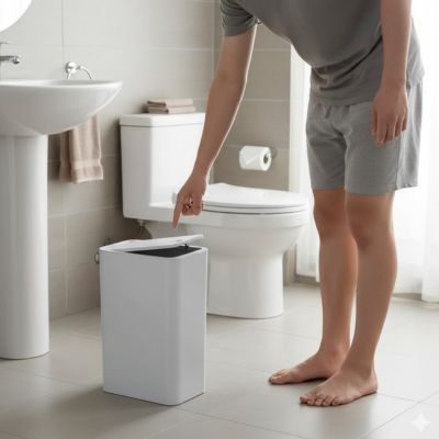 homme-ouvre-poubelle-de-salle-de-bain-biny-blanche
