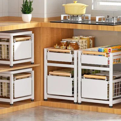 Organisateur Salle de Bain - MultifunctionStorageBasket™ - Blanc - Bathmosphere